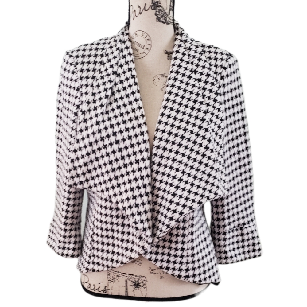 Houndstooth Cardigan Blazer Dressbarn